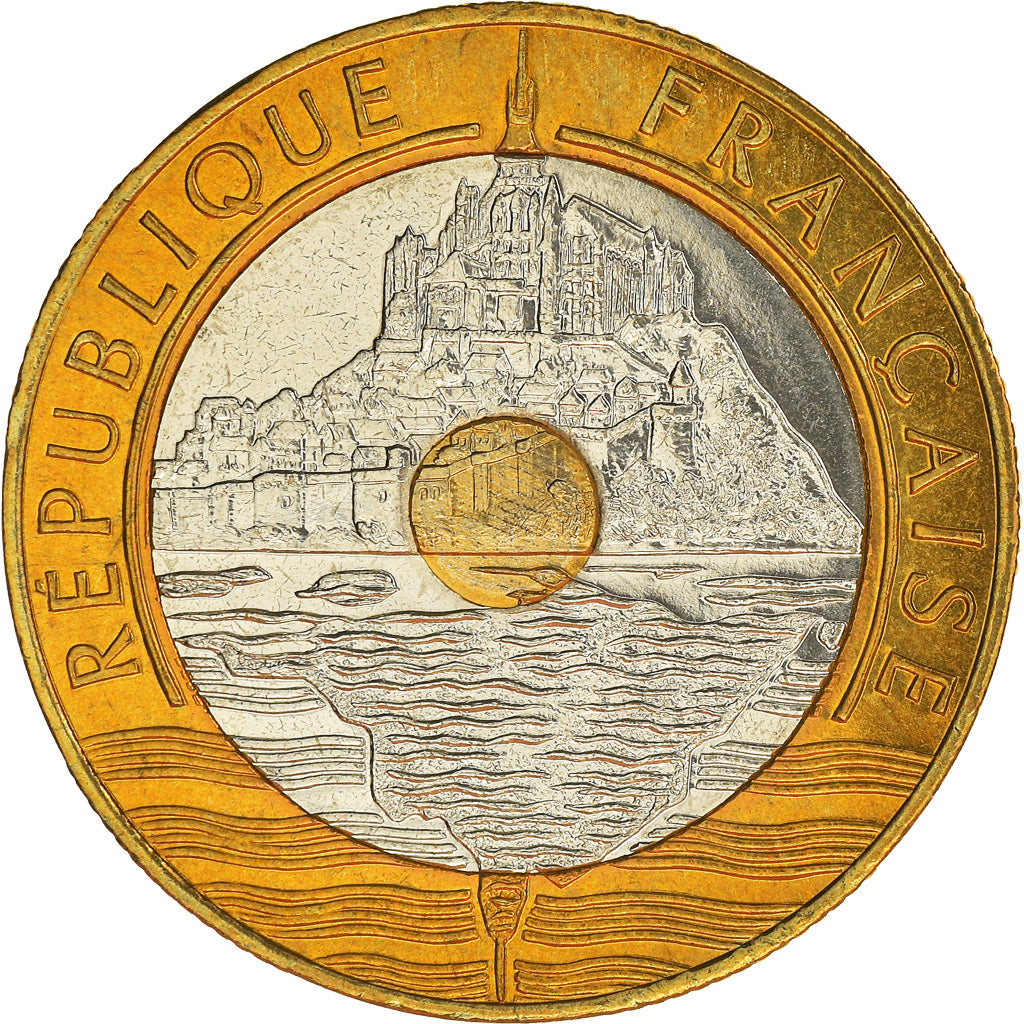 Coin, France, Mont Saint Michel, 20 Francs, 1997, Paris, MS(65-70)