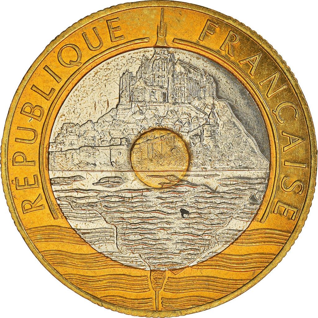 Monnaie, France, Mont Saint Michel, 20 Francs, 1997, Paris, FDC, Tri-Metallic