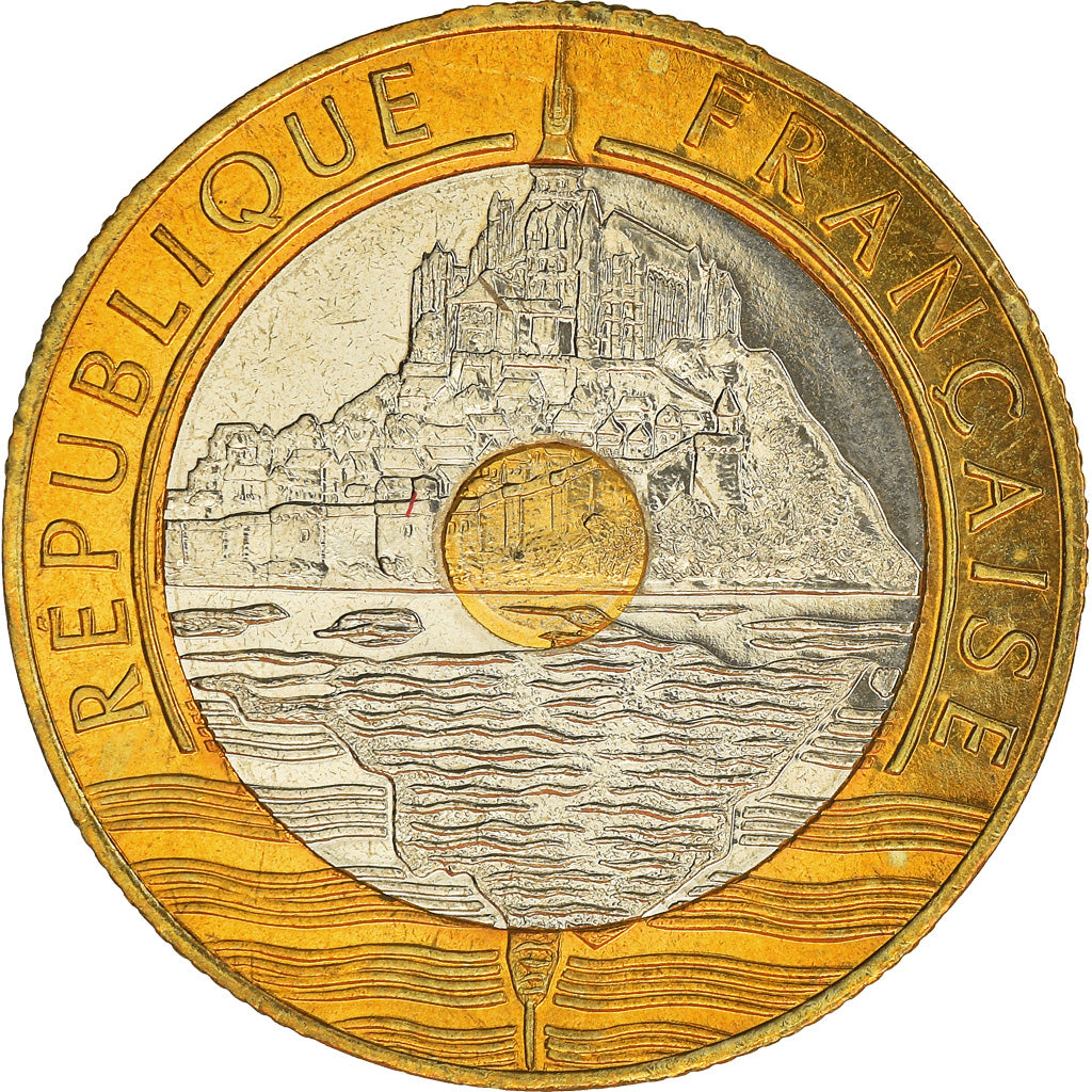 Monnaie, France, Mont Saint Michel, 20 Francs, 1997, Paris, FDC, Tri-Metallic