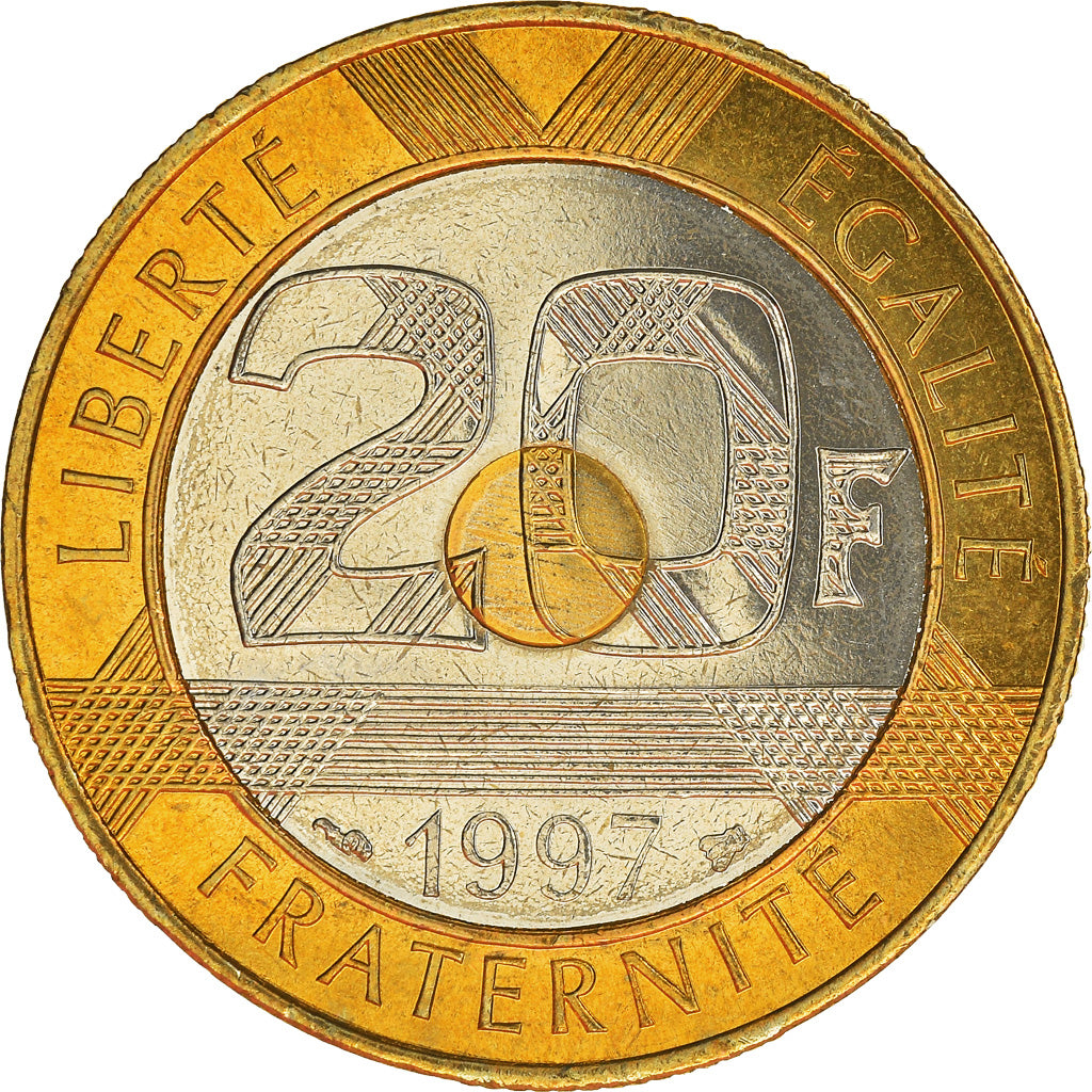 Monnaie, France, Mont Saint Michel, 20 Francs, 1997, Paris, FDC, Tri-Metallic
