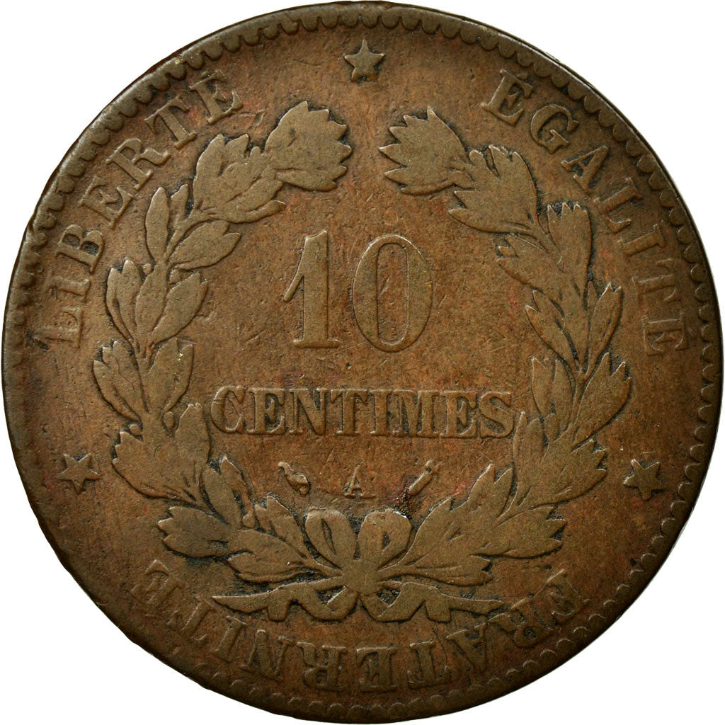 Coin, France, Cérès, 10 Centimes, 1896, Paris, VF(20-25), Bronze, KM:815.1