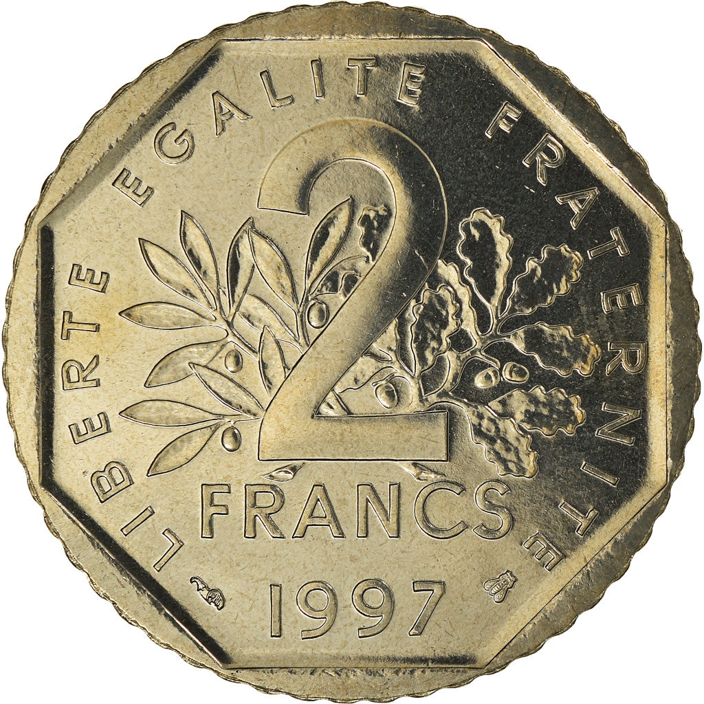 Coin, France, Semeuse, 2 Francs, 1997, Paris, MS(65-70), Nickel, KM:942.1