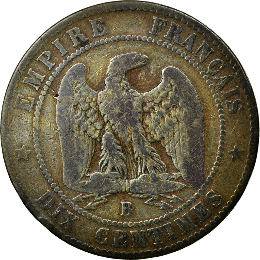 Coin, France, Napoleon III, Napoléon III, 10 Centimes, 1854, Rouen, F(12-15)