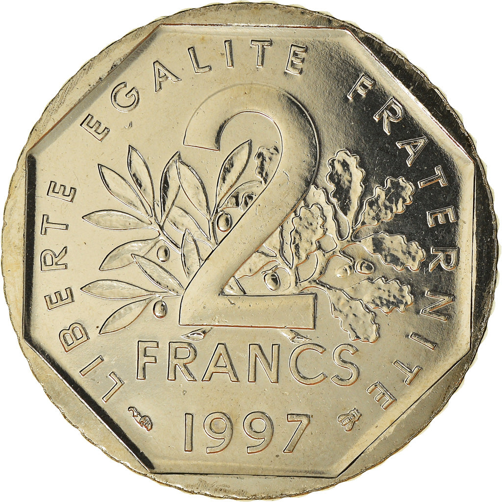 Coin, France, Semeuse, 2 Francs, 1997, Paris, MS(65-70), Nickel, KM:942.1