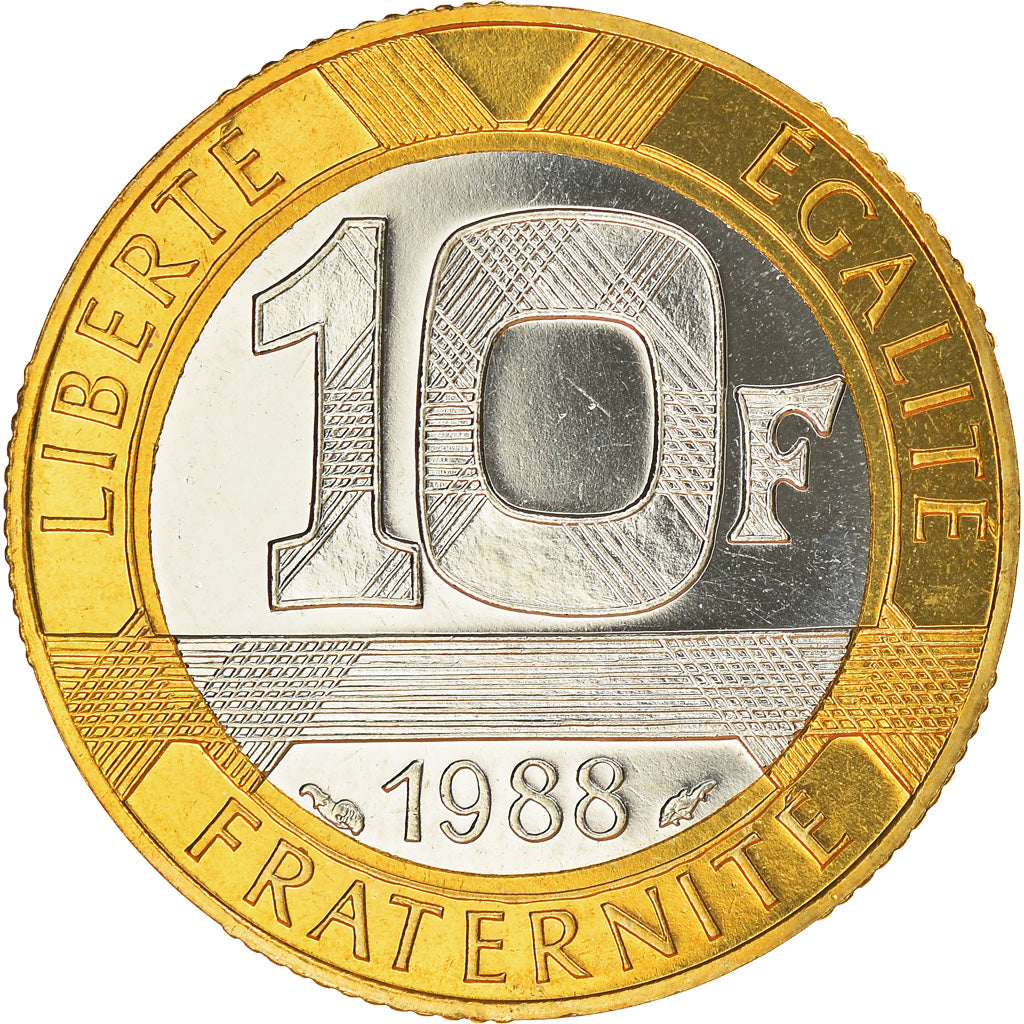 Coin, France, Génie, 10 Francs, 1988, Paris, FDC, MS(65-70), Bi-Metallic