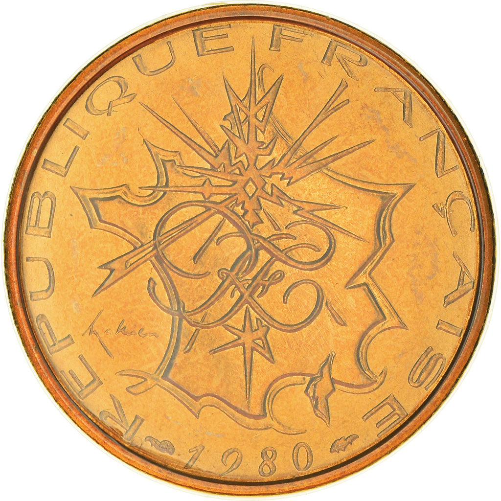 Coin, France, Mathieu, 10 Francs, 1980, Paris, FDC, MS(65-70), Nickel-brass