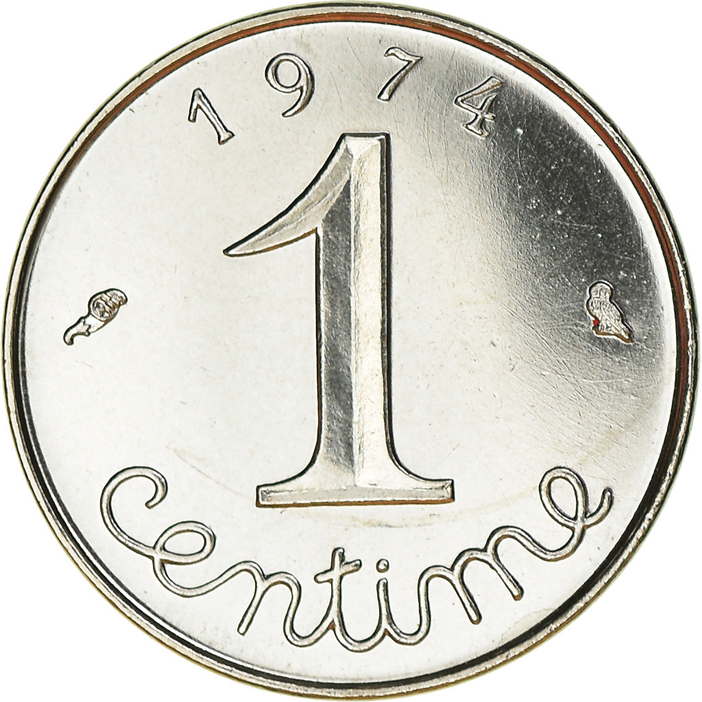 Coin, France, Épi, Centime, 1974, Paris, Rebord, MS(65-70), Stainless Steel