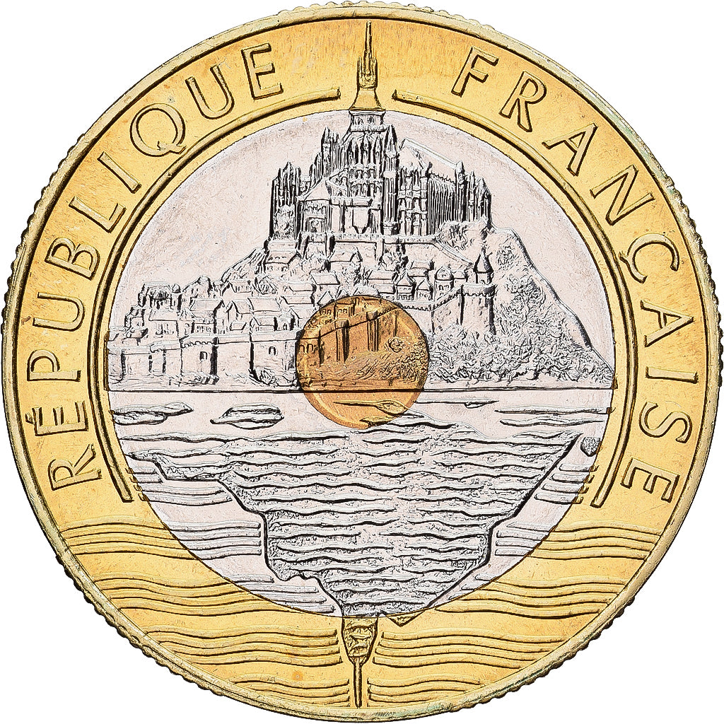 Münze, Frankreich, Mont Saint Michel, 20 Francs, 1998, Paris, STGL
