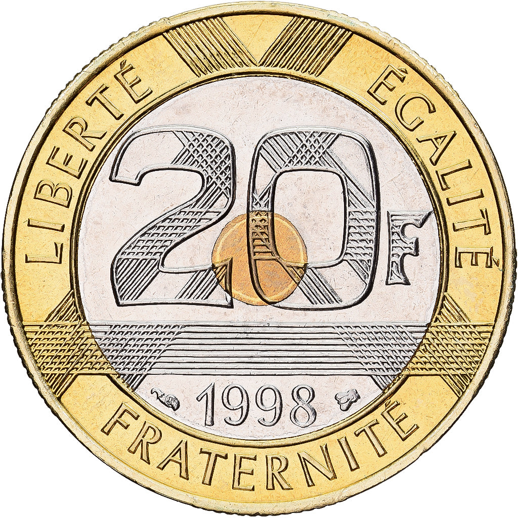 Münze, Frankreich, Mont Saint Michel, 20 Francs, 1998, Paris, STGL
