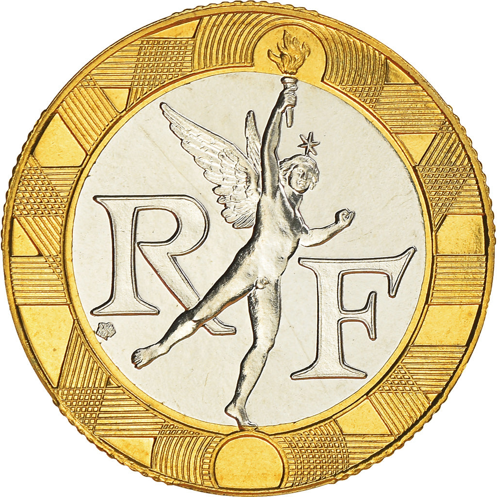 Coin, France, Génie, 10 Francs, 1998, Paris, MS(65-70), Aluminum-Bronze