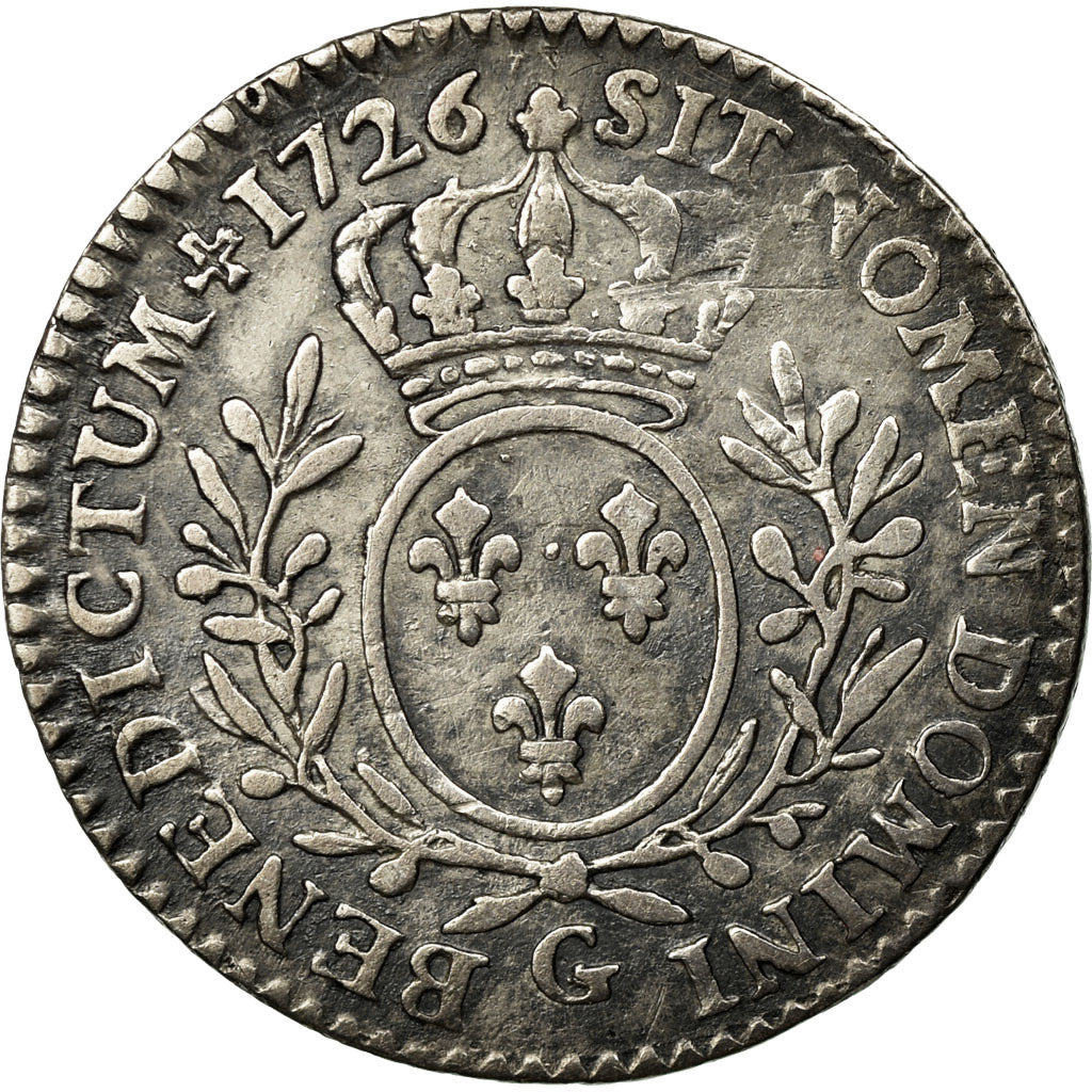 Moneta, Francia, Louis XV, 1/10 Écu aux branches d'olivier, 12 Sols, 1/10 ECU