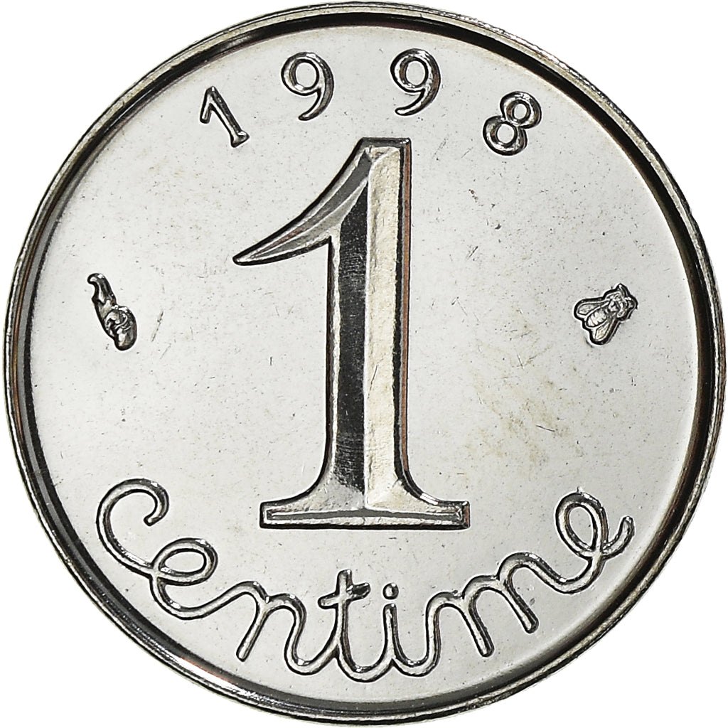Coin, France, Épi, Centime, 1998, Paris, MS(65-70), Stainless Steel, KM:928