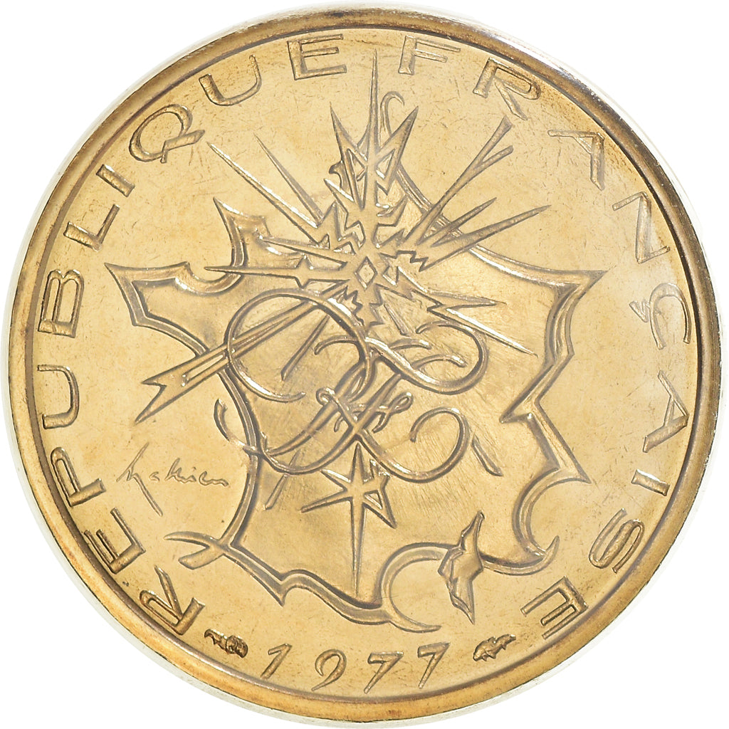 Coin, France, Mathieu, 10 Francs, 1977, Paris, MS(65-70), Nickel-brass, KM:940