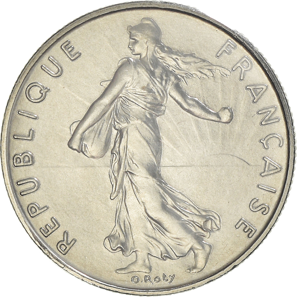 Moneta, Francia, Semeuse, 1/2 Franc, 1977, Paris, FDC, FDC, Nichel, KM:931.1