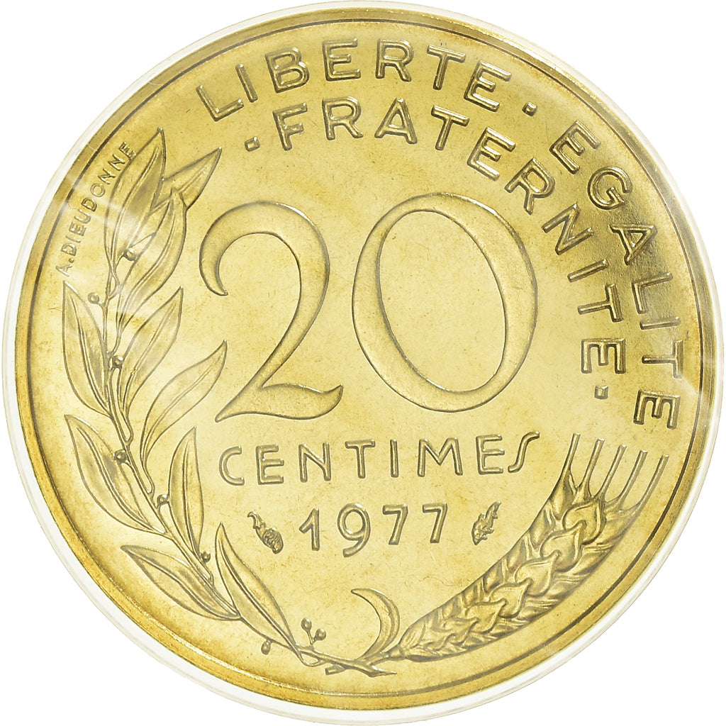Coin, France, Marianne, 20 Centimes, 1977, Paris, FDC, MS(65-70)
