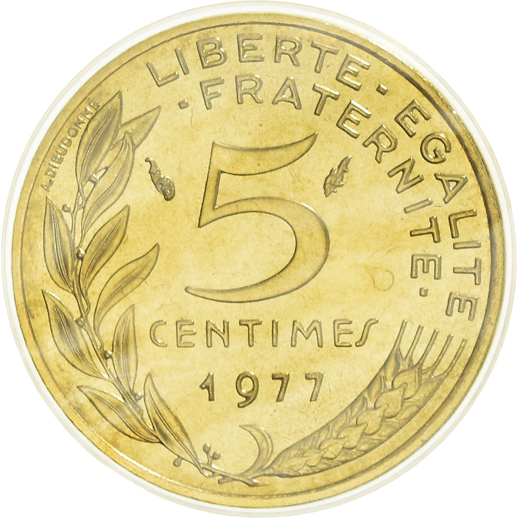 Monnaie, France, Marianne, 5 Centimes, 1977, Paris, Lagriffoul, FDC