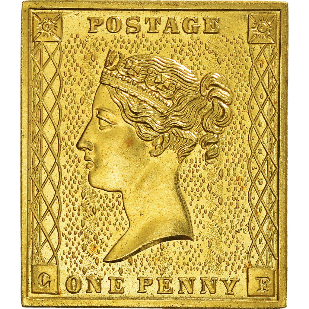 France, Medal, 125e anniversaire du timbre poste, Postage, One Penny, 1988