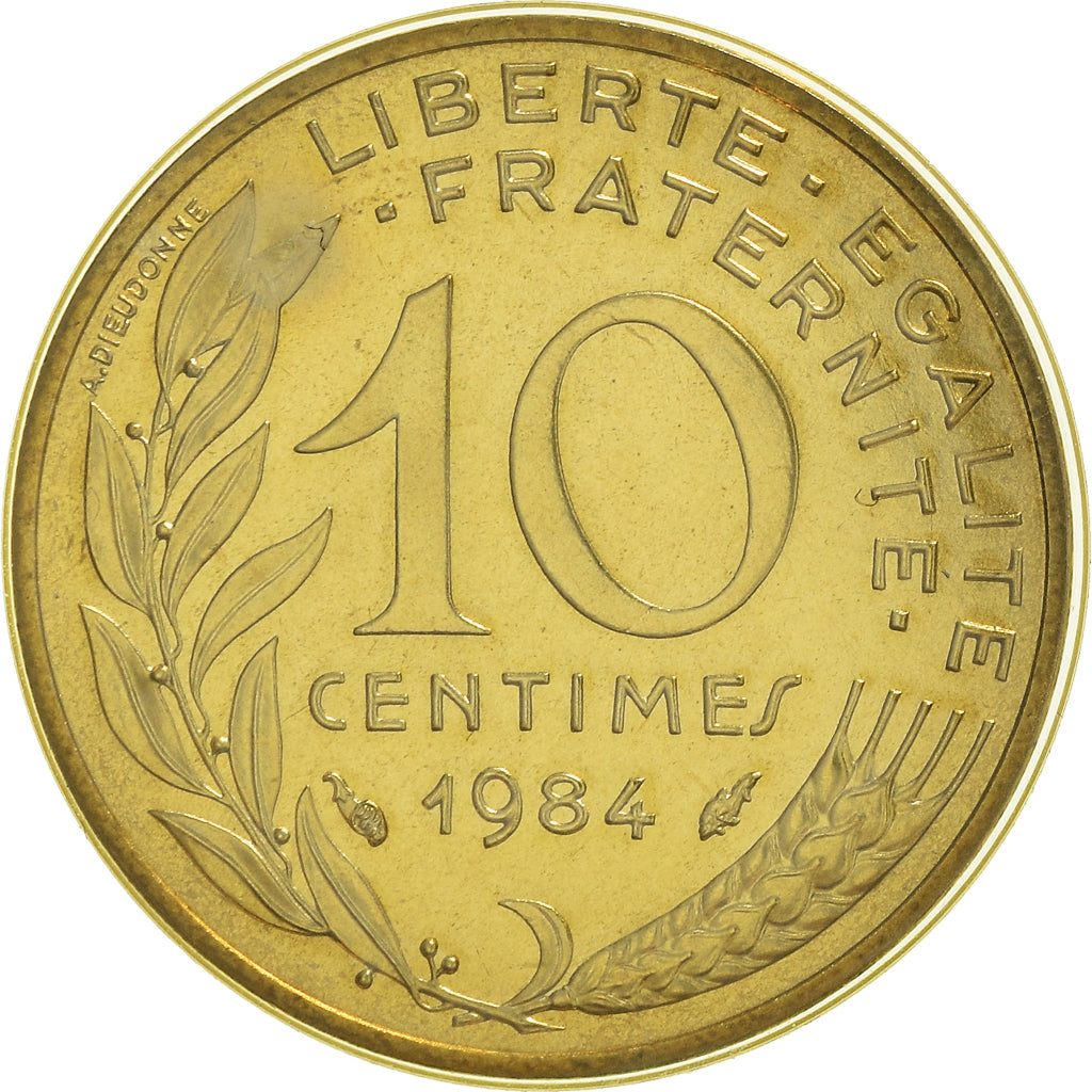 Monnaie, France, Marianne, 10 Centimes, 1984, Paris, Lagriffoul, FDC
