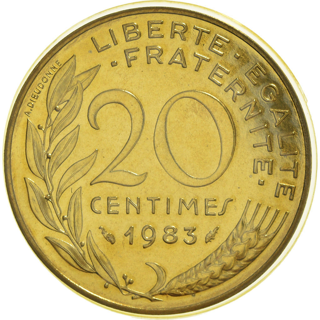 Coin, France, Marianne, 20 Centimes, 1983, Paris, FDC, MS(65-70)