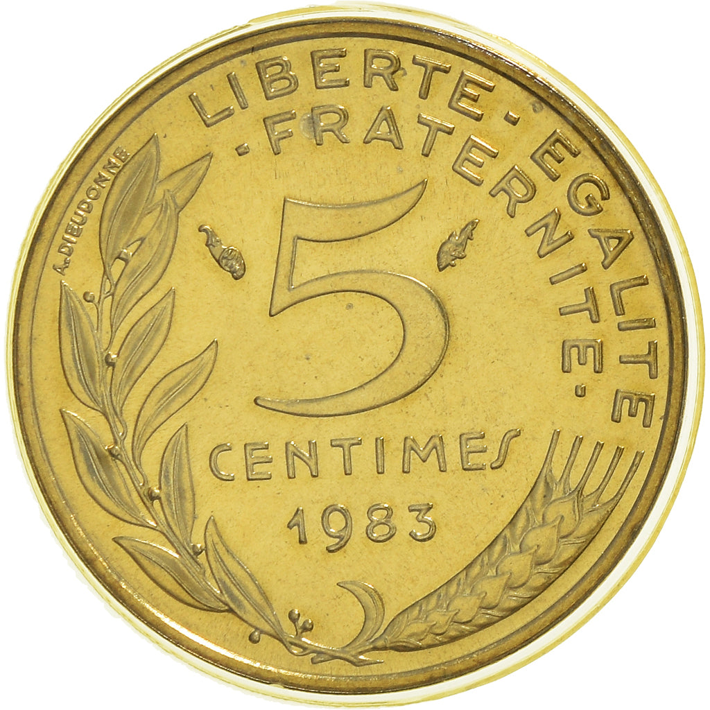 Coin, France, Marianne, 5 Centimes, 1983, Paris, FDC, MS(65-70)