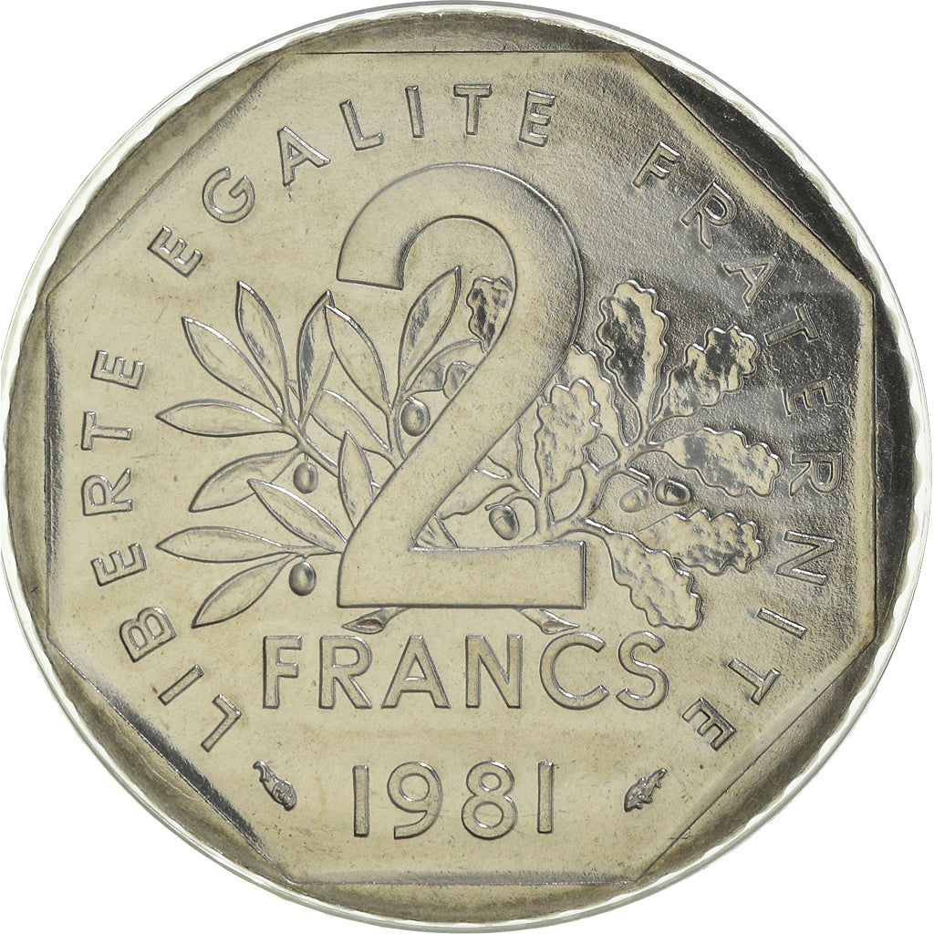 Coin, France, Semeuse, 2 Francs, 1981, Paris, FDC, MS(65-70), Nickel, KM:942.1