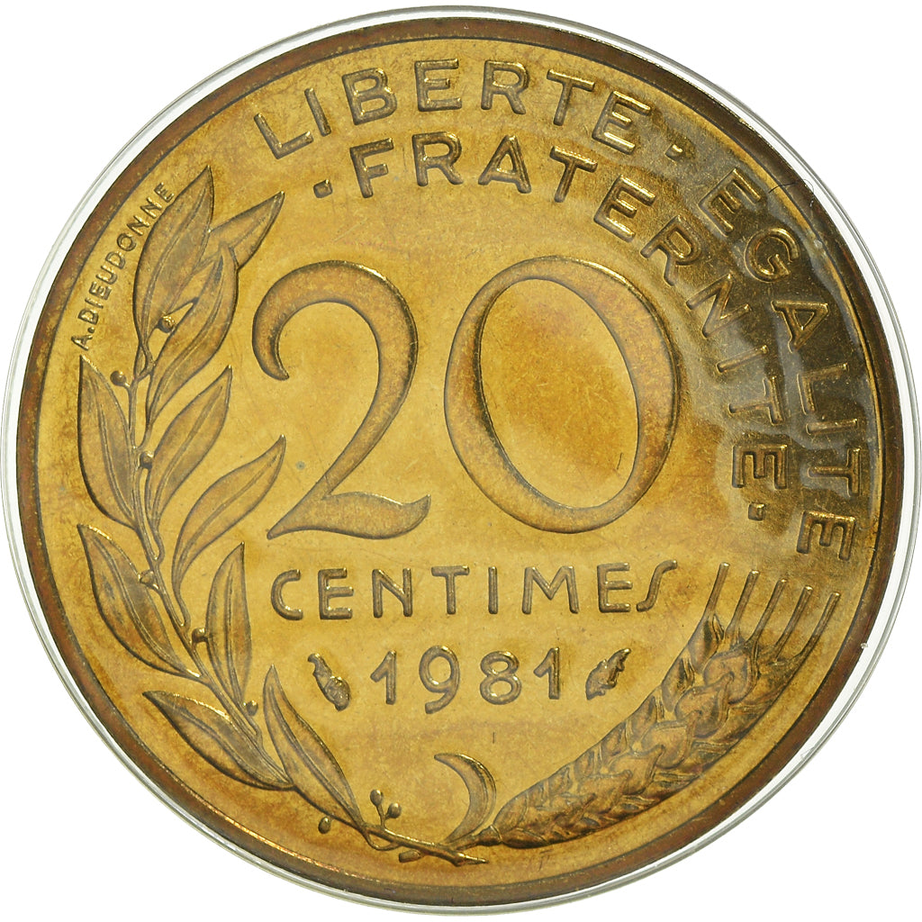 Coin, France, Marianne, 20 Centimes, 1981, Paris, FDC, MS(65-70)