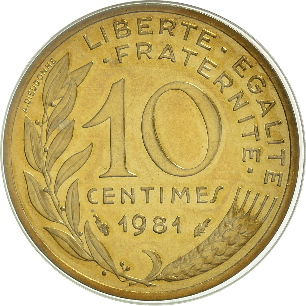 Coin, France, Marianne, 10 Centimes, 1981, Paris, FDC, MS(65-70)