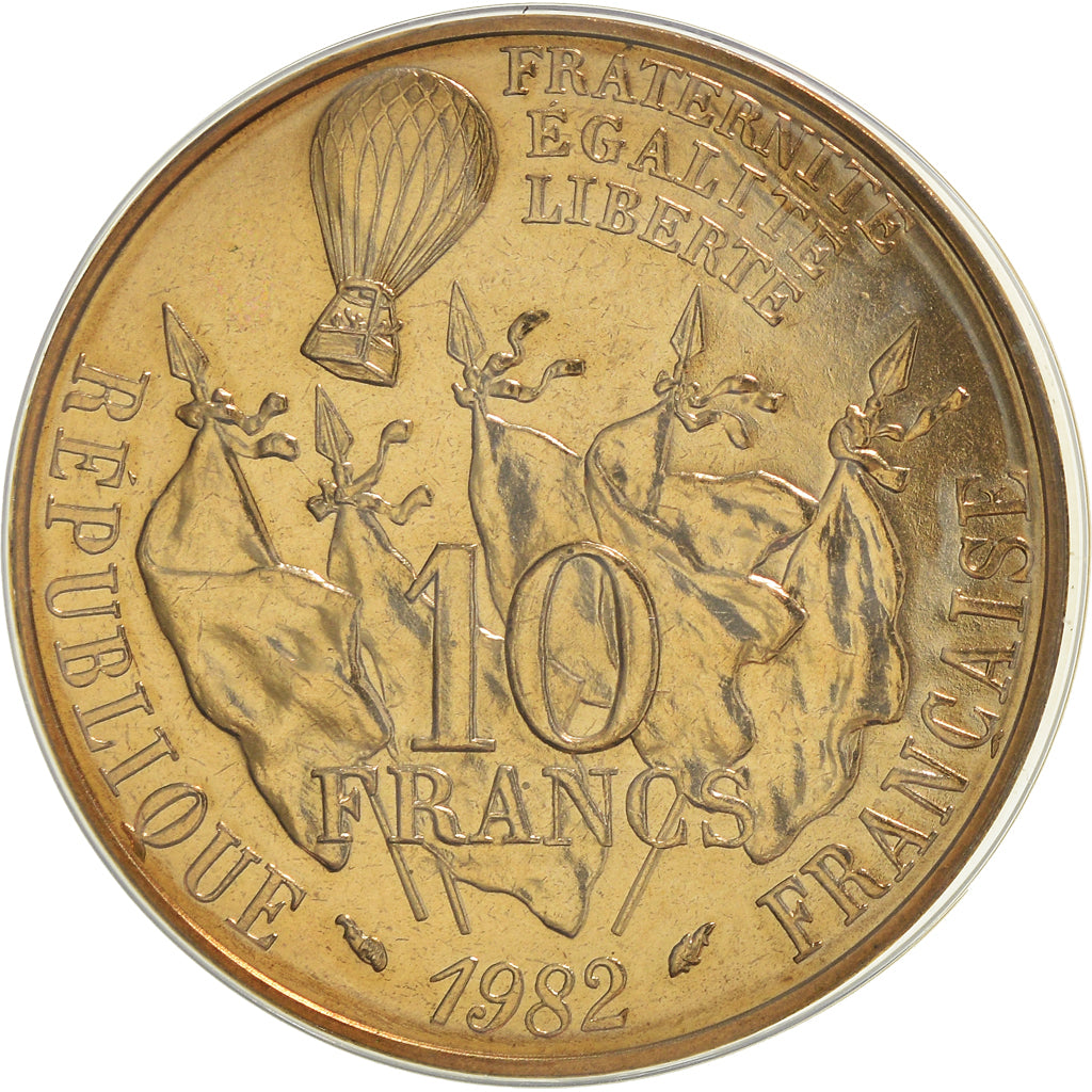 Moneta, Francia, Gambetta, 10 Francs, 1982, Paris, FDC, FDC, Nichel-bronzo