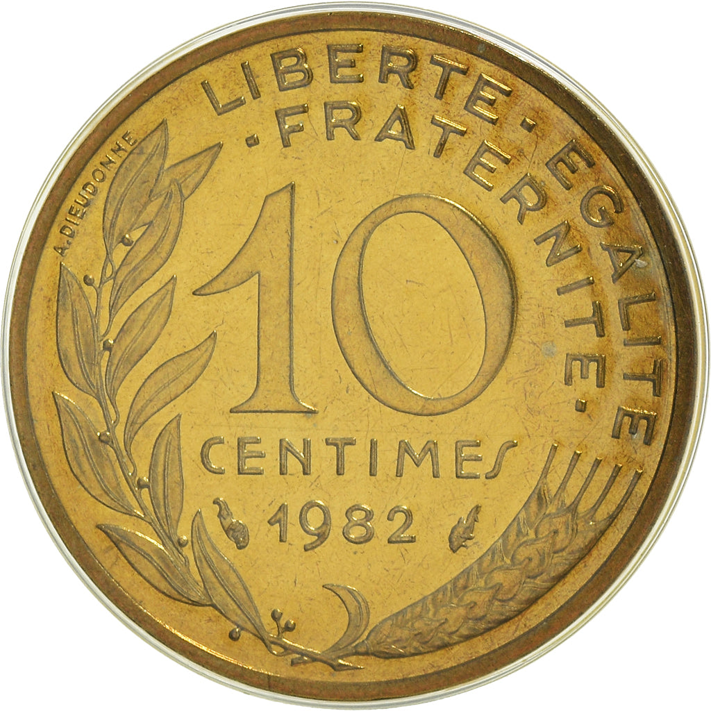 Coin, France, Marianne, 10 Centimes, 1982, Paris, FDC, MS(65-70)