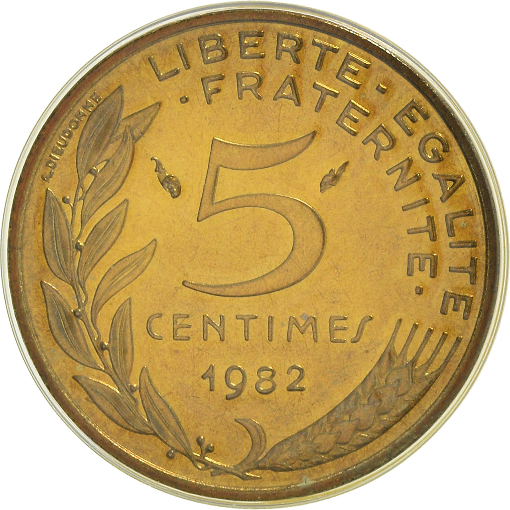 Coin, France, Marianne, 5 Centimes, 1982, Paris, FDC, MS(65-70)