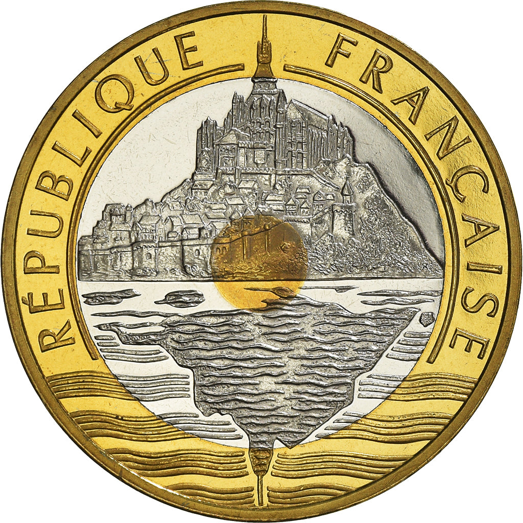 Coin, France, Mont Saint Michel, 20 Francs, 1995, Paris, Proof, MS(65-70)