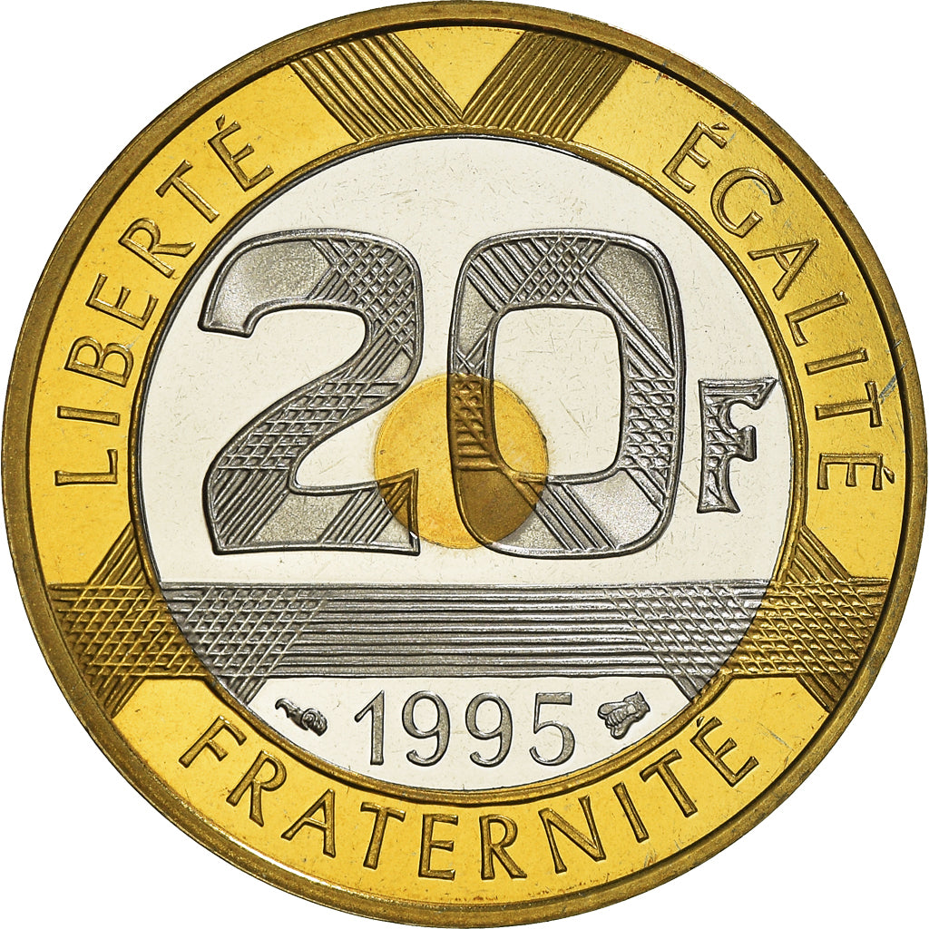 Coin, France, Mont Saint Michel, 20 Francs, 1995, Paris, Proof, MS(65-70)