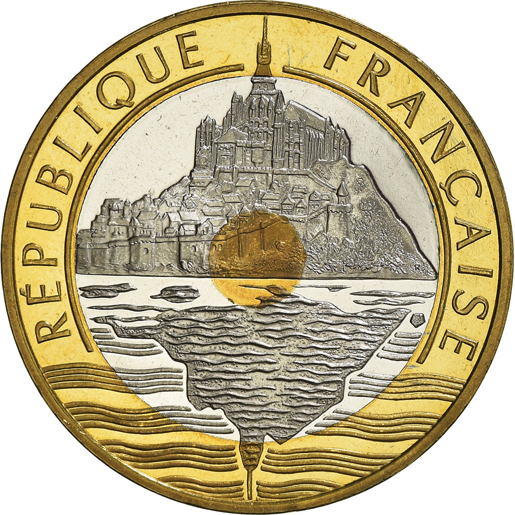 Coin, France, Mont Saint Michel, 20 Francs, 1995, Paris, Proof, MS(65-70)
