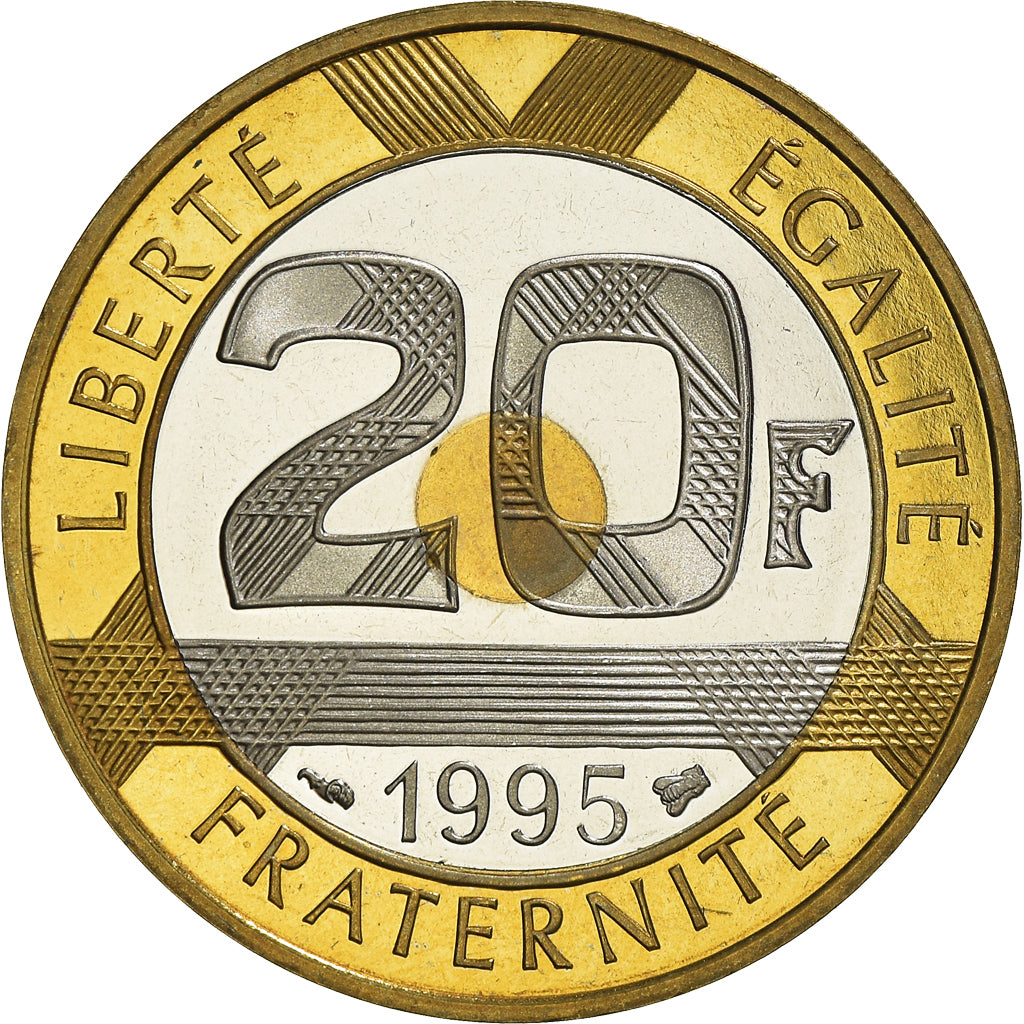 Coin, France, Mont Saint Michel, 20 Francs, 1995, Paris, Proof, MS(65-70)