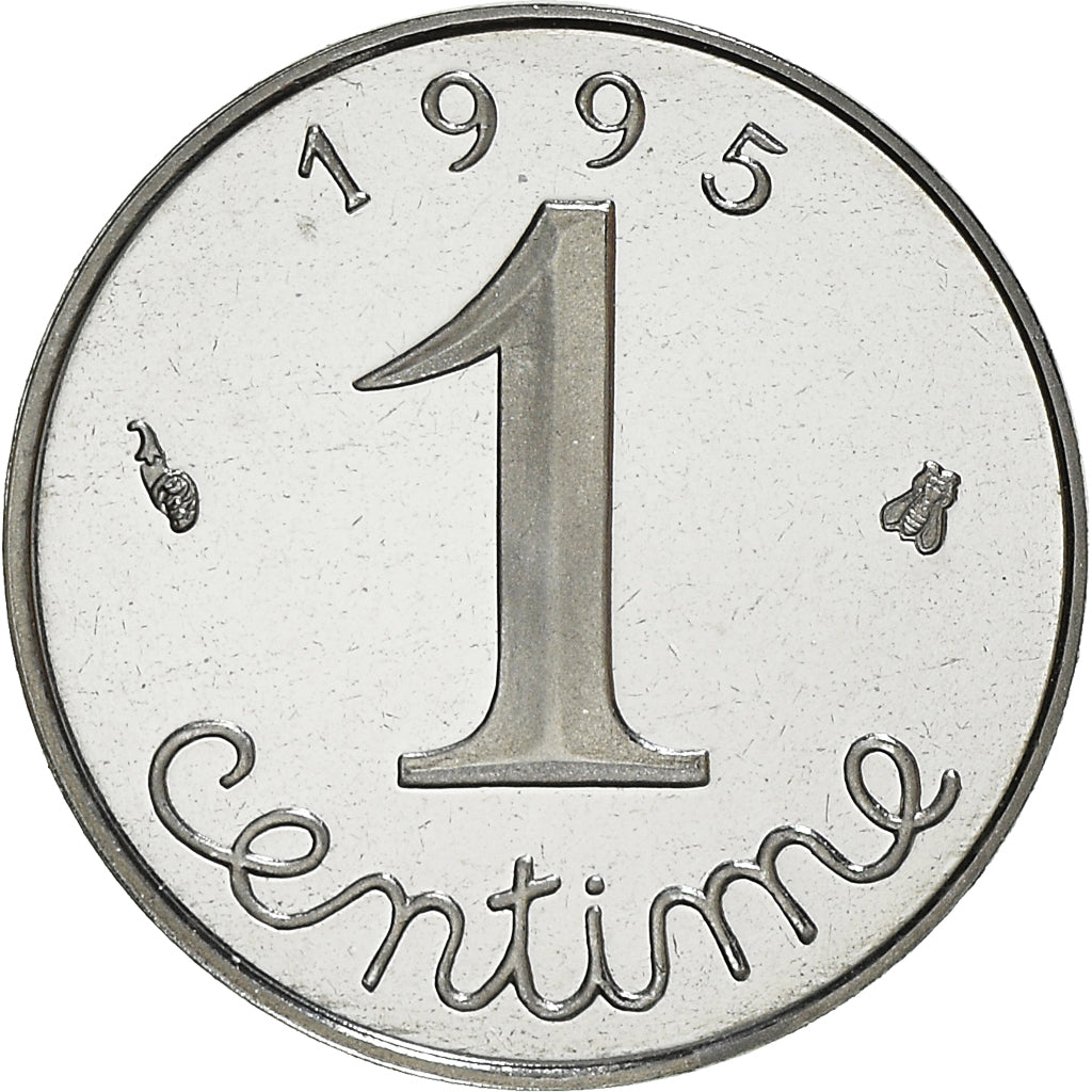 Monnaie, France, Épi, Centime, 1995, Paris, Proof, FDC, Acier inoxydable