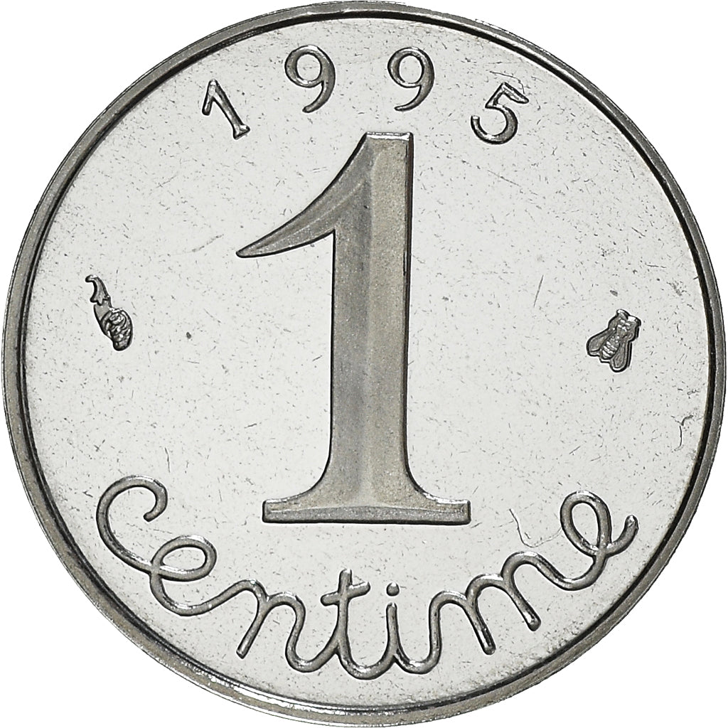 Coin, France, Épi, Centime, 1995, Paris, Proof, MS(65-70), Stainless Steel