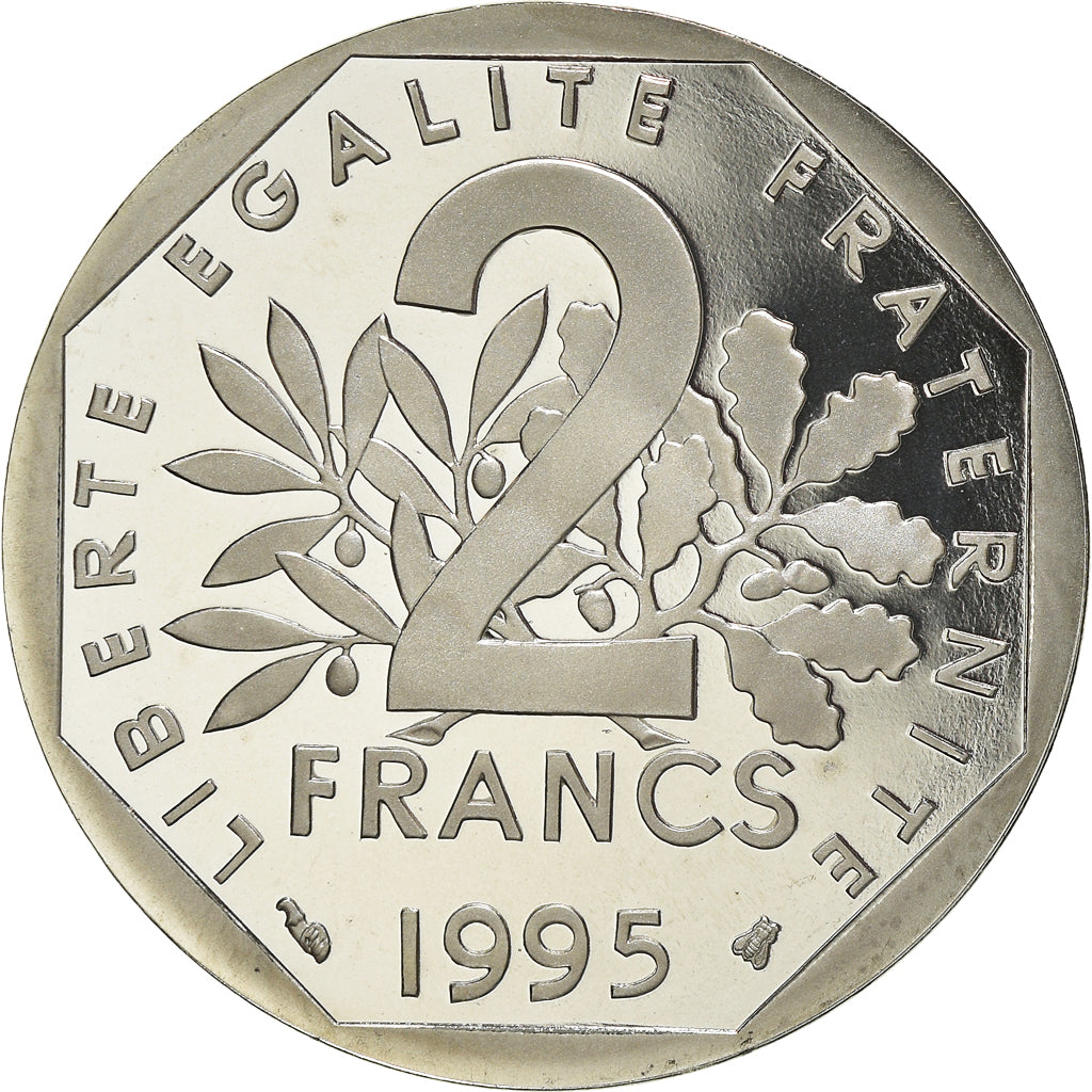 Coin, France, Semeuse, 2 Francs, 1995, Paris, Proof, MS(65-70), Nickel