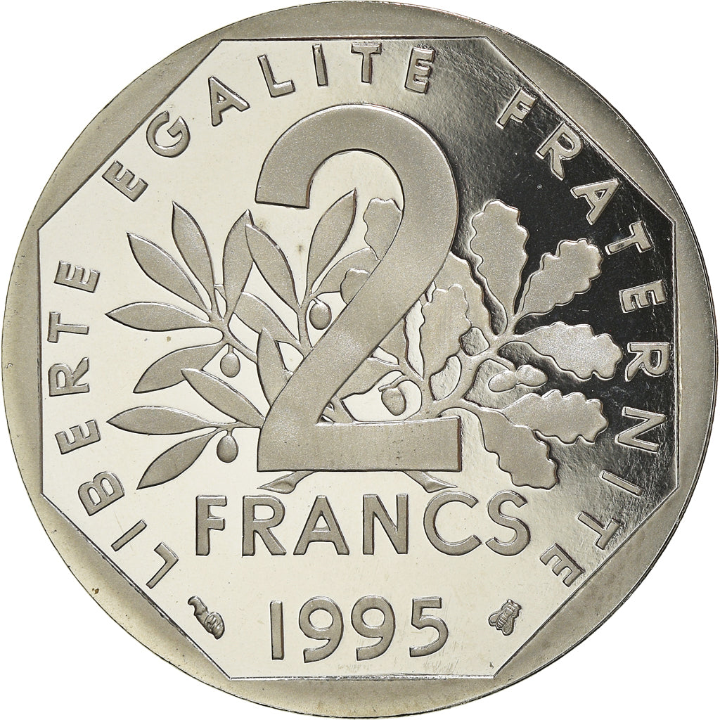 Munten, Frankrijk, Semeuse, 2 Francs, 1995, Paris, Proof, FDC, Nickel, KM:942.2