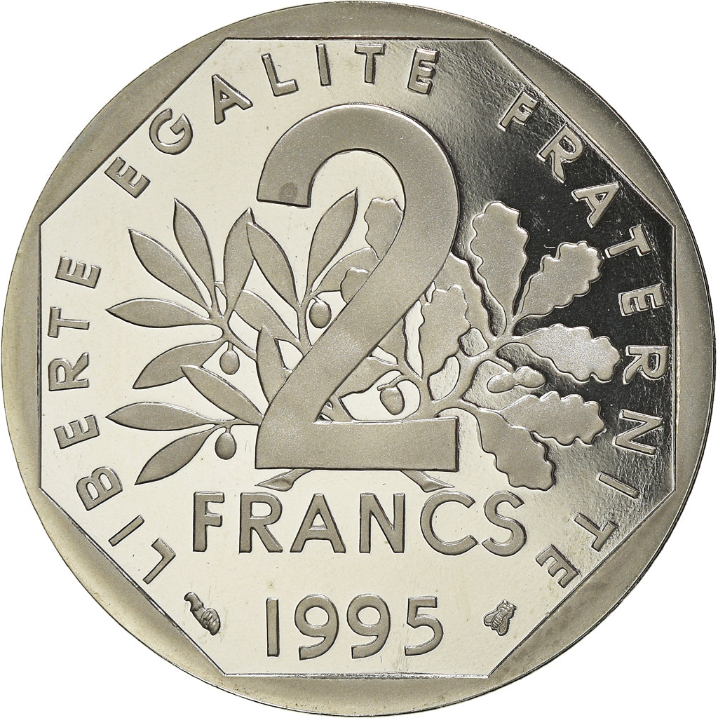 Coin, France, Semeuse, 2 Francs, 1995, Paris, Proof, MS(65-70), Nickel