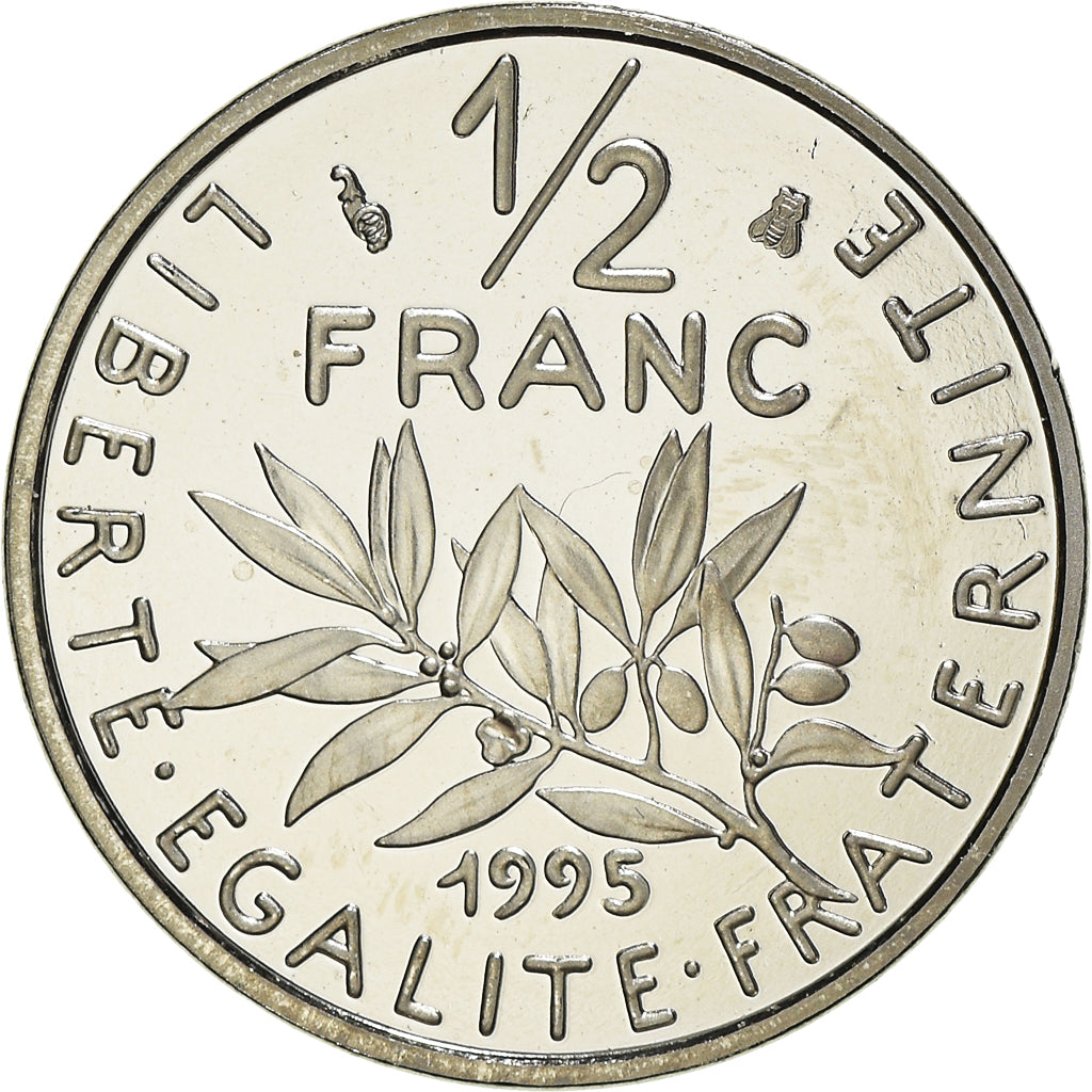 Monnaie, France, Semeuse, 1/2 Franc, 1995, Paris, Proof, FDC, Nickel