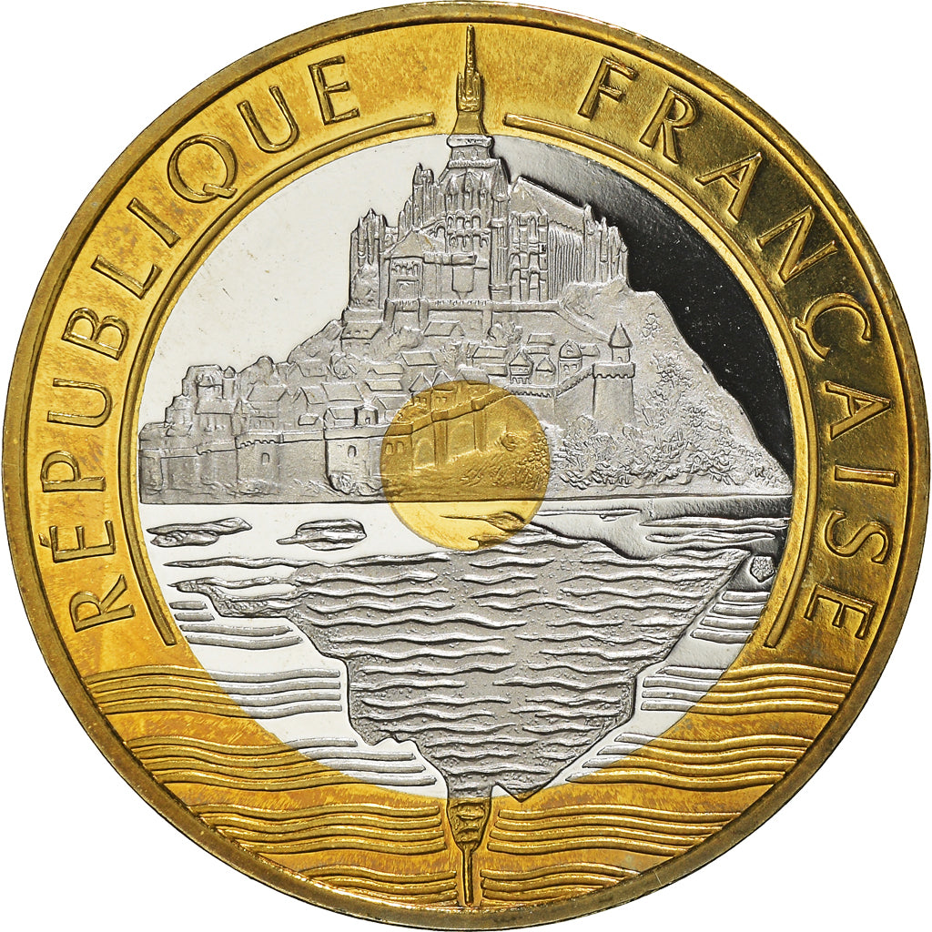 Coin, France, Mont Saint Michel, 20 Francs, 1998, Paris, Proof, MS(65-70)