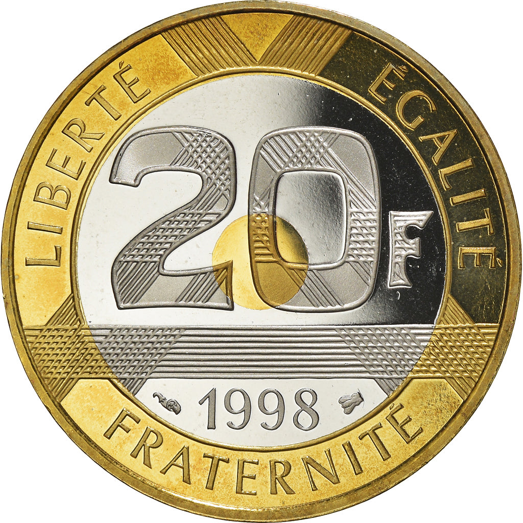 Coin, France, Mont Saint Michel, 20 Francs, 1998, Paris, Proof, MS(65-70)
