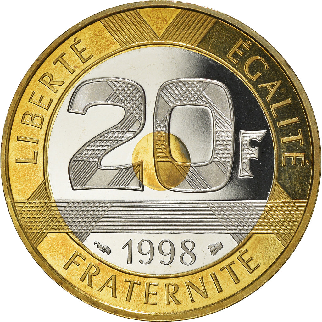 Coin, France, Mont Saint Michel, 20 Francs, 1998, Paris, Proof, MS(65-70)