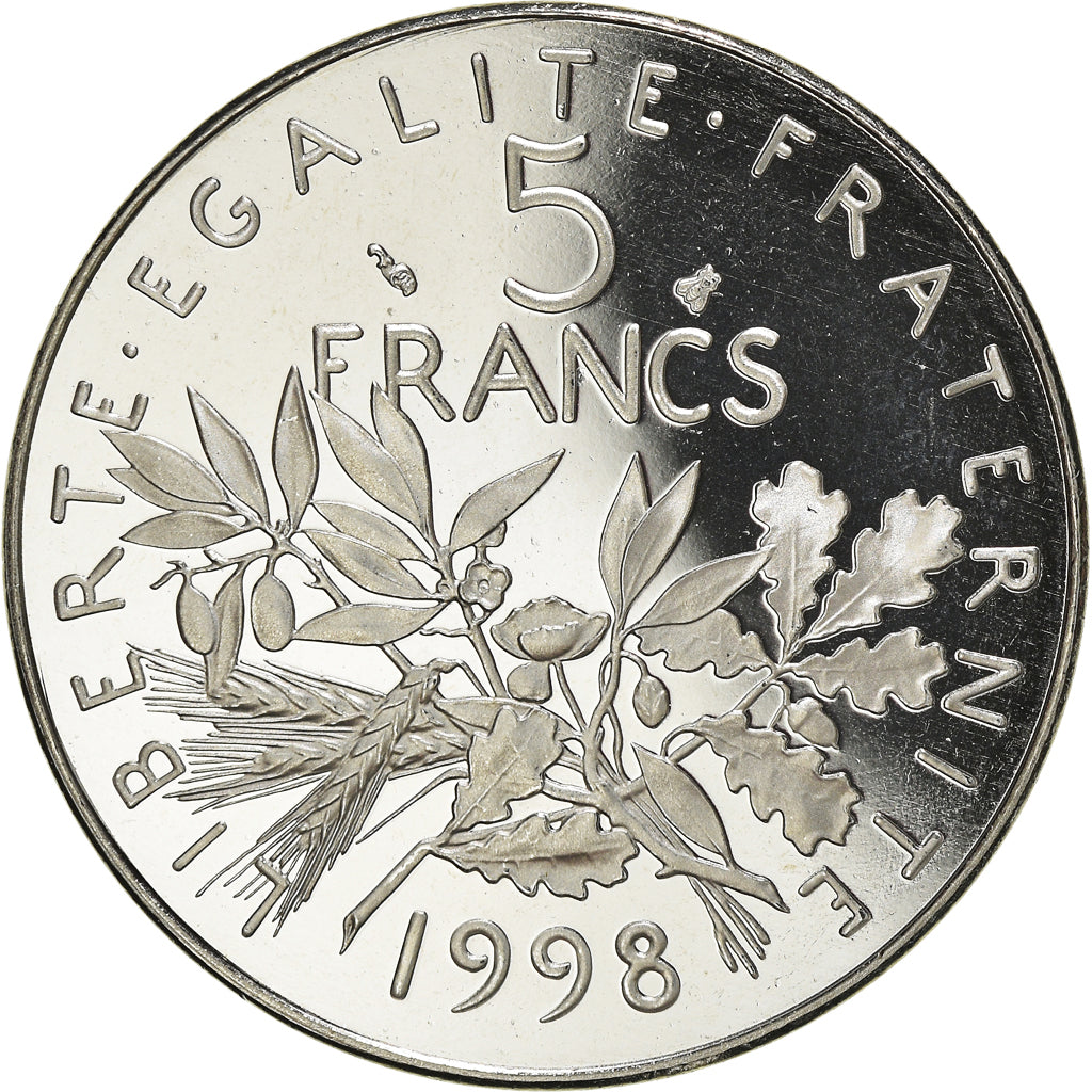 Monnaie, France, Semeuse, 5 Francs, 1998, Paris, Proof, FDC, Nickel Clad