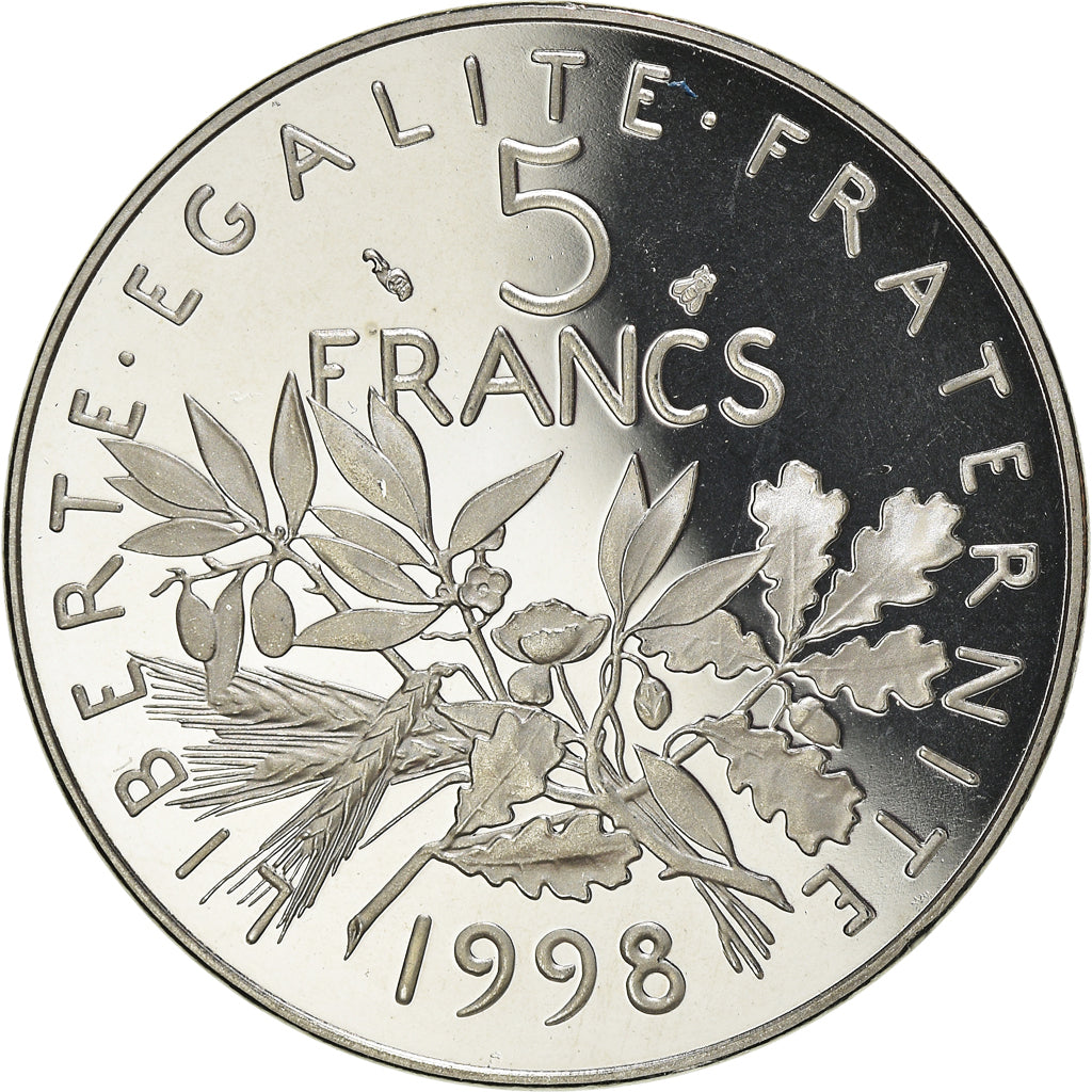 Coin, France, Semeuse, 5 Francs, 1998, Paris, Proof, MS(65-70), Nickel Clad