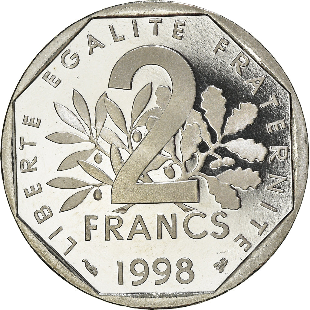 Monnaie, France, Semeuse, 2 Francs, 1998, Paris, Proof, FDC, Nickel