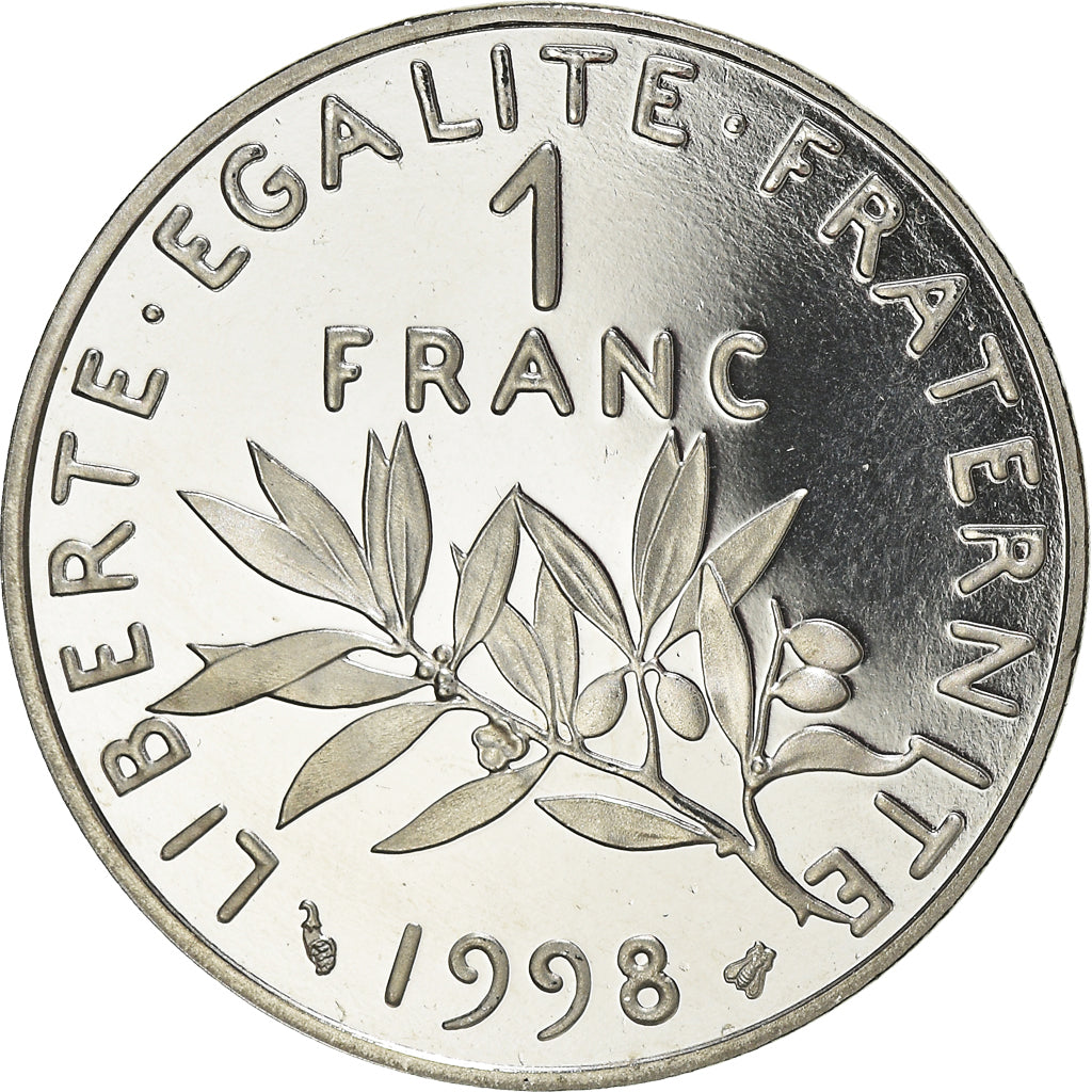 Coin, France, Semeuse, Franc, 1998, Paris, Proof, MS(65-70), Nickel, KM:925.2