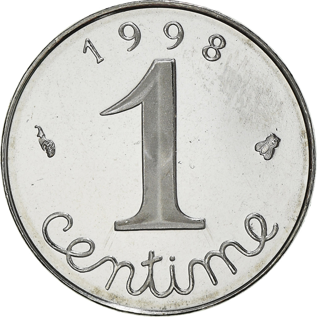 Monnaie, France, Épi, Centime, 1998, Paris, Proof, FDC, Acier inoxydable