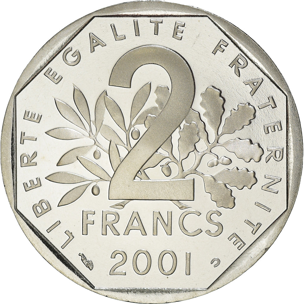 Coin, France, Semeuse, 2 Francs, 2001, Paris, Proof, MS(65-70), Nickel