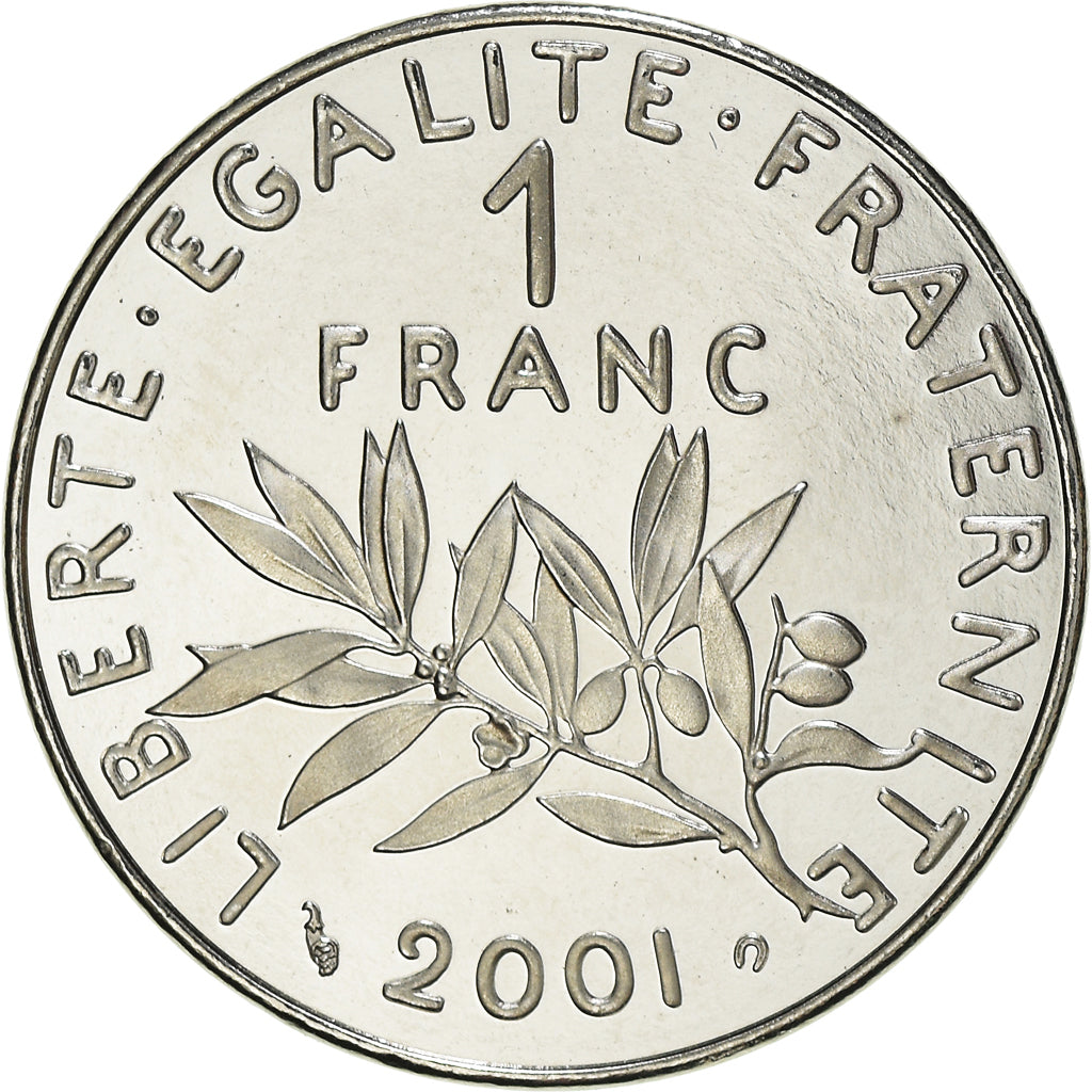 Coin, France, Semeuse, Franc, 2001, Paris, Proof, MS(65-70), Nickel, KM:925.2